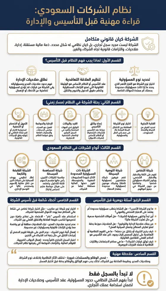 إنفوغرافيك نظام الشركات السعودي