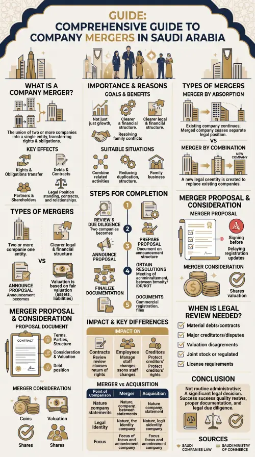 COMPREHENSIVE GUIDE TO COMPANY MERGERS IN SAUDI ARABIA