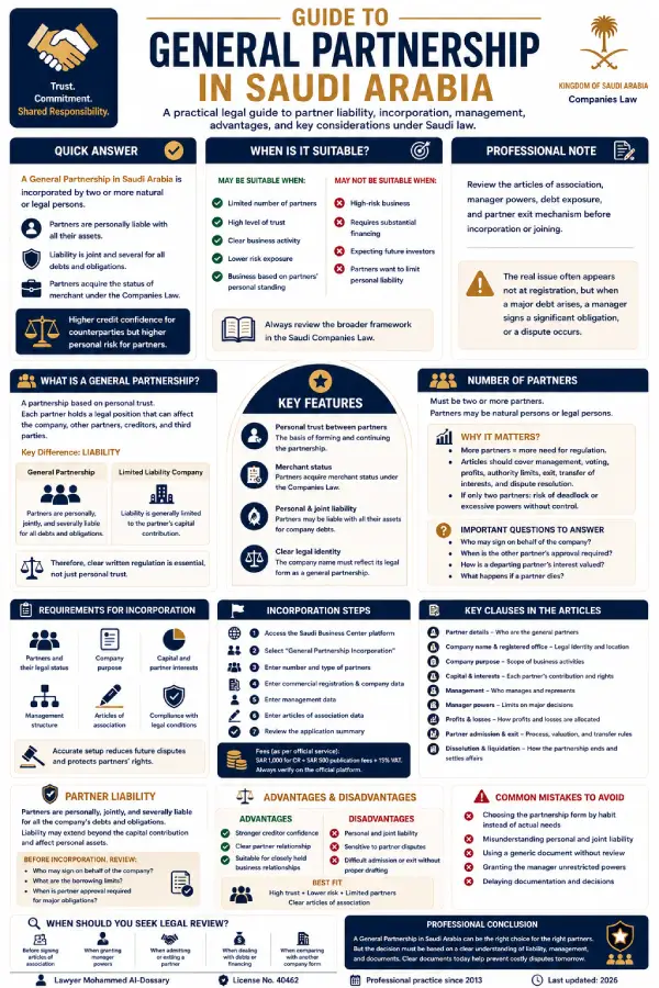 GUIDE TO GENERAL PARTNERSHIP IN SAUDI ARABIA