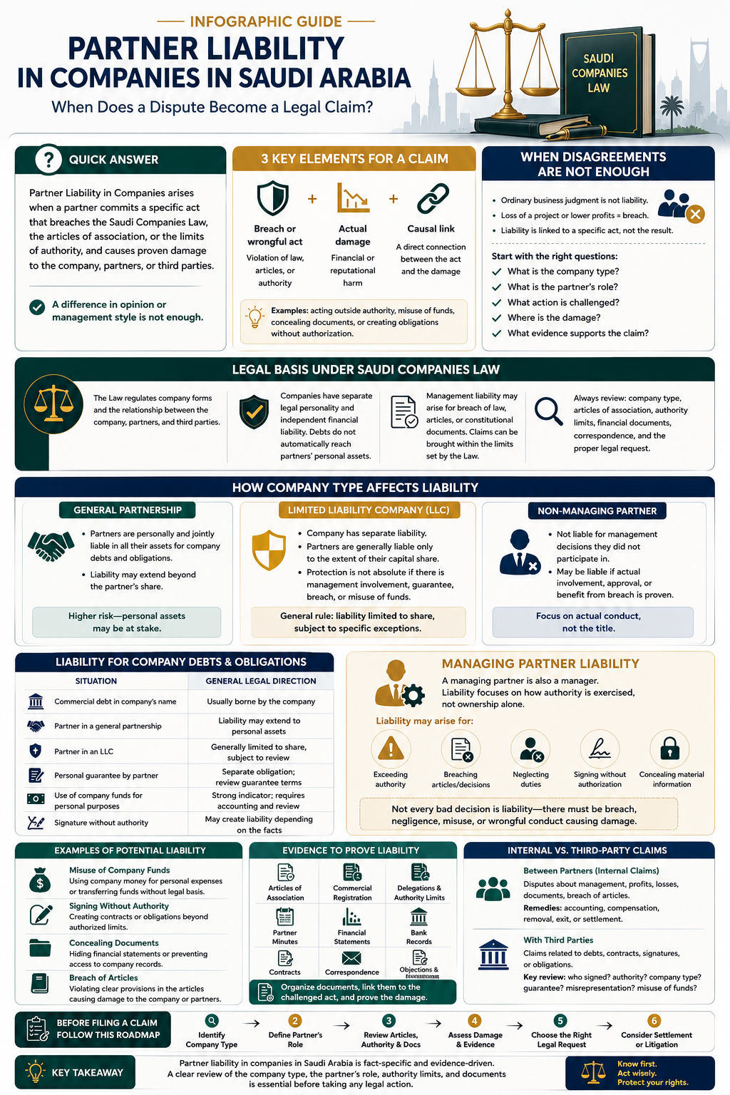 INFOGRAPHIC GUIDE PARTNER LIABILITY IN COMPANIES