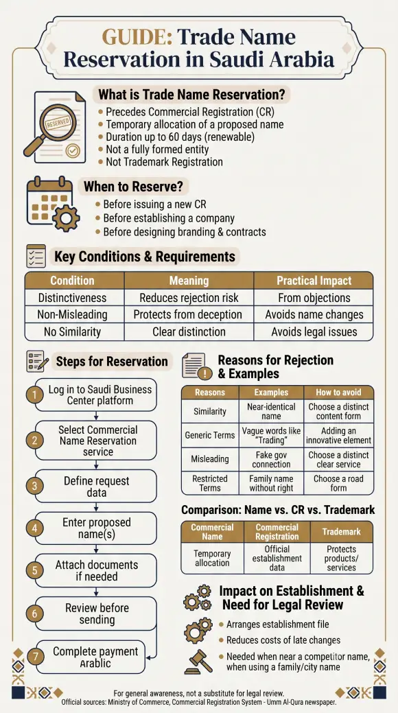 Trade Name Reservation in Saudi Arabia
