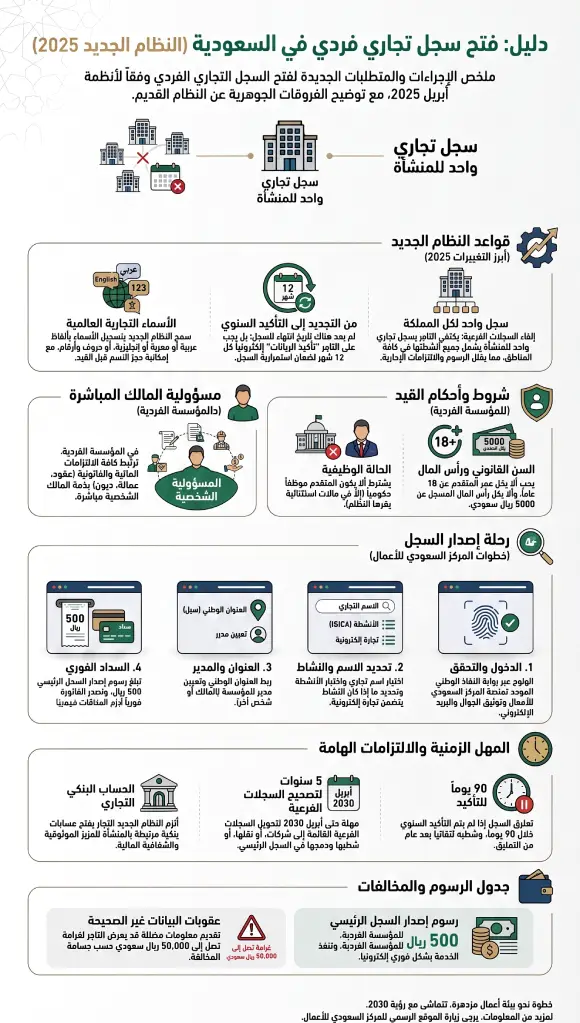 فتح سجل تجاري فردي