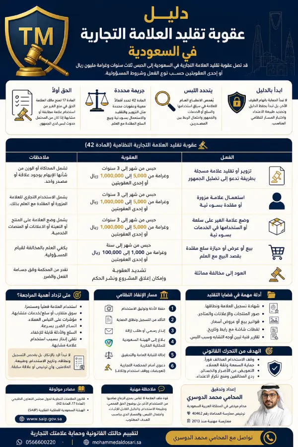 عقوبة تقليد العلامة التجارية