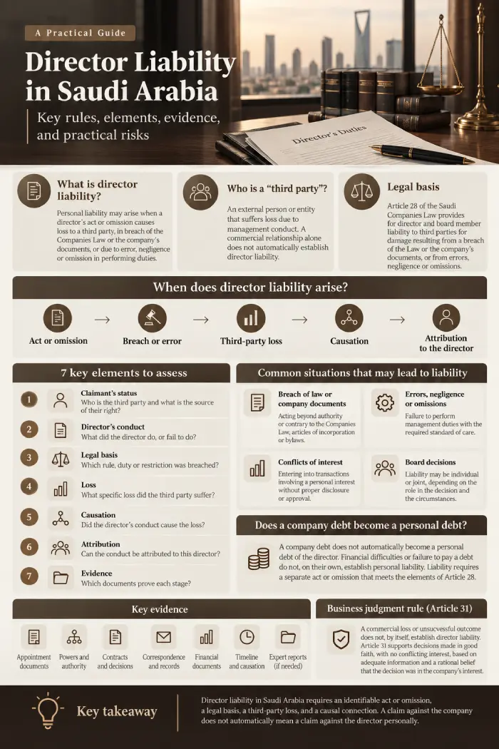 director liability in Saudi Arabia