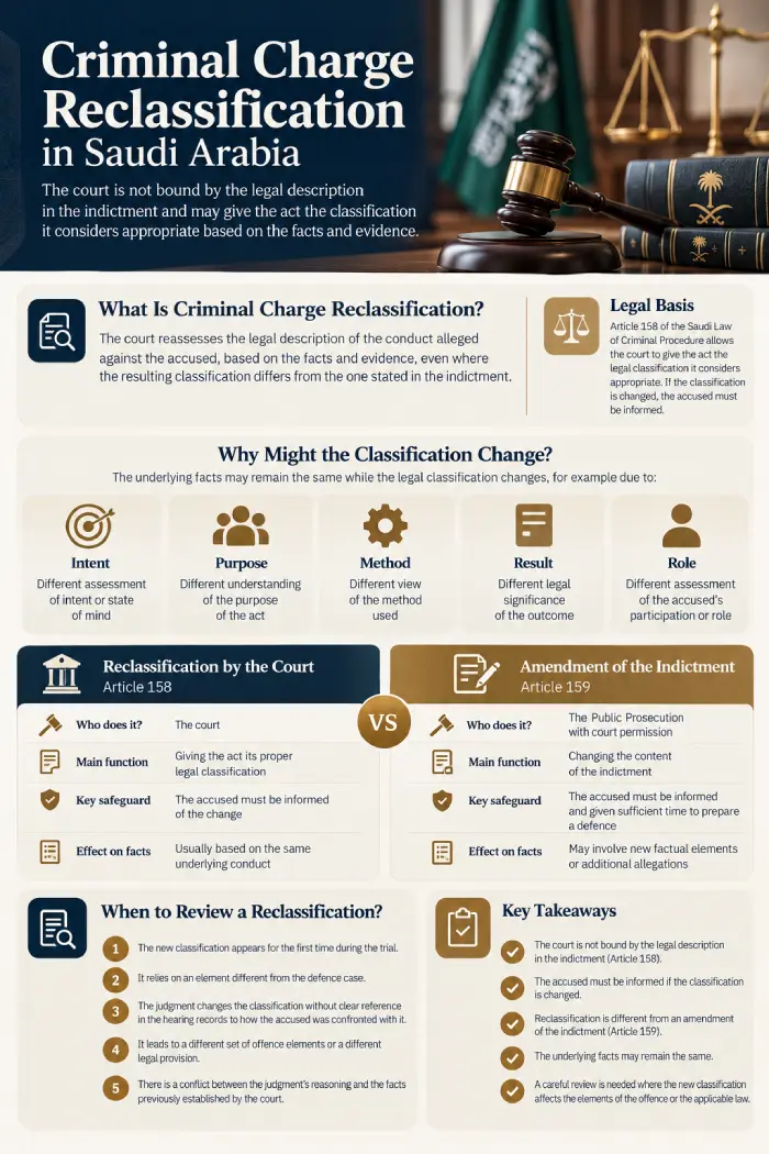 Criminal Charge Reclassification in Saudi Arabia
